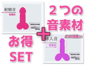 音效素材2件組「射精音」「插入音」(虛擬頭部/ASMR效果)〜商用OK著作權免費