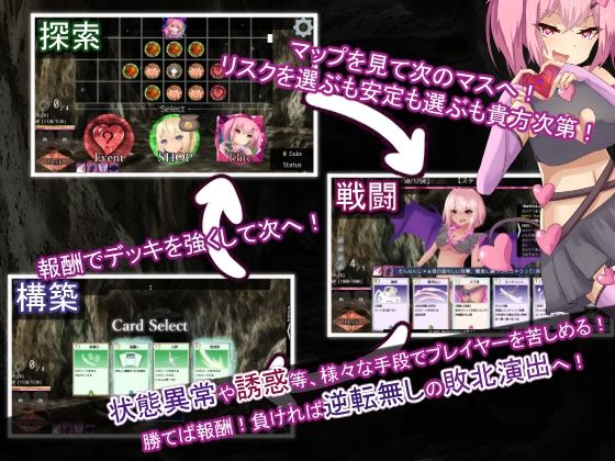 AvariceDungeon 滿是減益卡與異常狀態的男性受卡牌構築Roguelike(RR研究會)