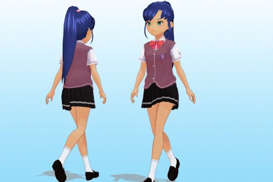 2年3班 出席番號25番 水谷勇氣 夏服3D模型數據(私立緋紅高中)