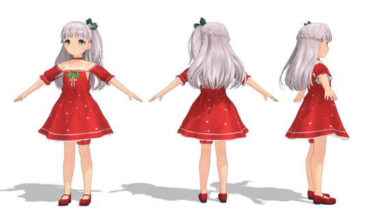 【MMD模型】女指揮官聖誕服裝 Ver.1.01(Salmon Pink Planet)