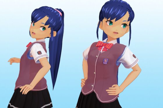 2年3班 出席番號25番 水谷勇氣 夏服3D模型數據(私立緋紅高中)