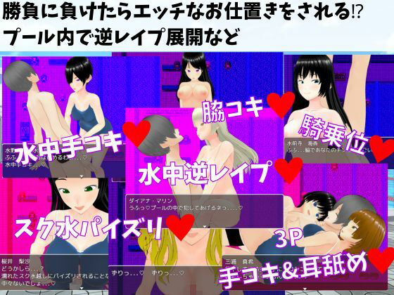 色誘女子游泳部 ~制服泳裝女孩的誘惑,不能屈服!M向逆襲性愛RPG~