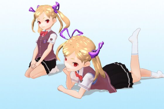 2年3班 出席號碼2號 艾瑪·德羅西 夏服3D模型數據(私立赤根〇〇)