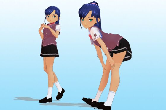 2年3班 出席番號25番 水谷勇氣 夏服3D模型數據(私立緋紅高中)