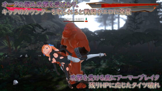 森林中的獸人與女騎士 〜絲襪風味、被擊墜仕立〜