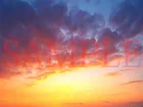 免費使用背景CG素材「雲素材與夕焼け」