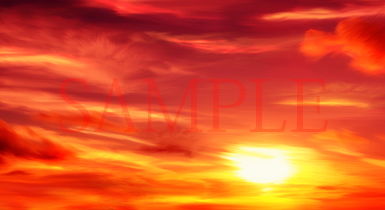 免費使用背景CG素材「雲素材與夕焼け」